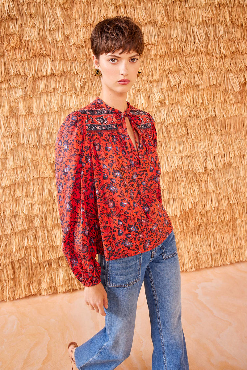 Tillie blouse poppy