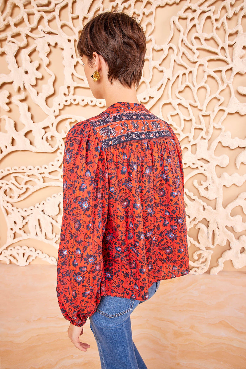 Tillie blouse poppy