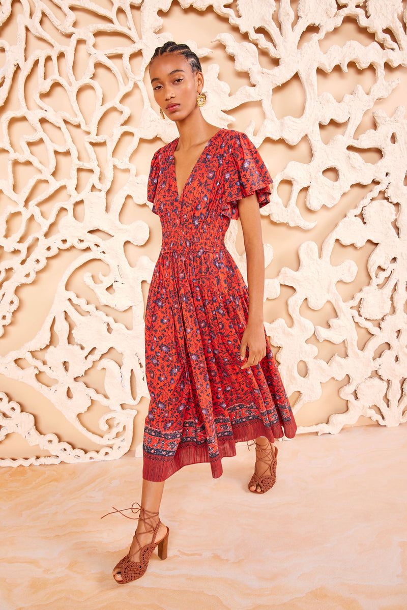 Lydia dress poppy