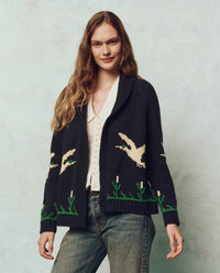 Bird lodge cardi navy