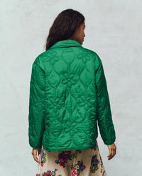 Daisy quilted jacket dill